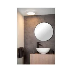 Lucide BRICE-LED - Plafonnière Badkamer - Ø 30 cm - LED Dimb. - 1x30W 3000K - IP44 - Wit