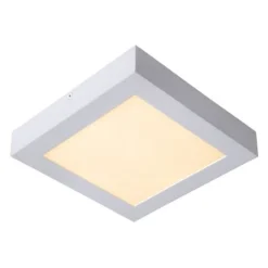 Lucide BRICE-LED - Plafonnière Badkamer - LED Dimb. - 1x22W 3000K - IP44 - Wit