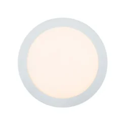 Lucide BRICE-LED - Plafonnière Badkamer - Ø 24 cm - LED Dimb. - 1x15W 3000K - IP44 - Wit