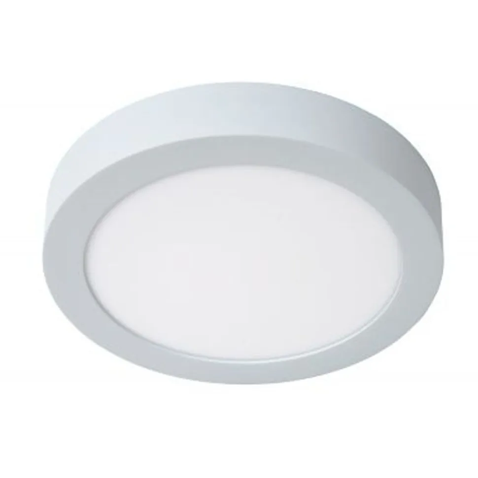 Lucide BRICE-LED - Plafonnière Badkamer - Ø 24 cm - LED Dimb. - 1x15W 3000K - IP44 - Wit