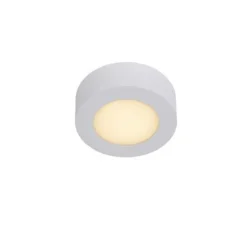 Lucide BRICE-LED - Plafonnière Badkamer - Ø 11,7 cm - LED Dimb. - 1x8W 3000K - IP44 - Wit