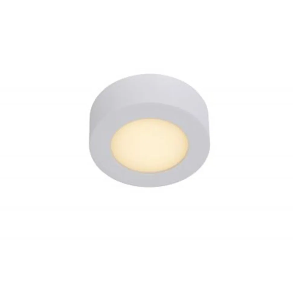 Lucide BRICE-LED - Plafonnière Badkamer - Ø 11,7 cm - LED Dimb. - 1x8W 3000K - IP44 - Wit