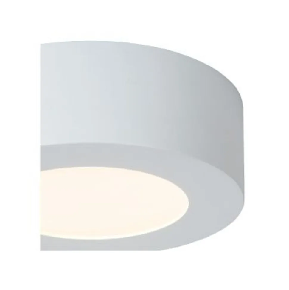 Lucide BRICE-LED - Plafonnière Badkamer - Ø 11,7 cm - LED Dimb. - 1x8W 3000K - IP44 - Wit