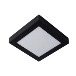 Lucide BRICE-LED Plafonnier Dimbaar 22W Vierkant IP44 Zwa
