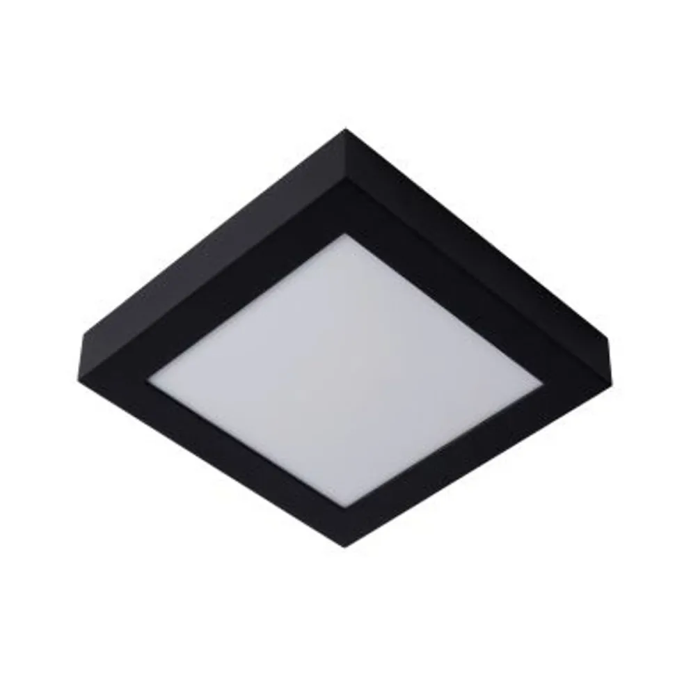 Lucide BRICE-LED Plafonnier Dimbaar 22W Vierkant IP44 Zwa