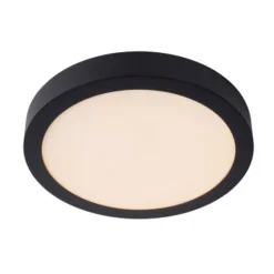 Lucide BRICE-LED Plafonnier Dimbaar 30W Ø30cm IP44 Zwart