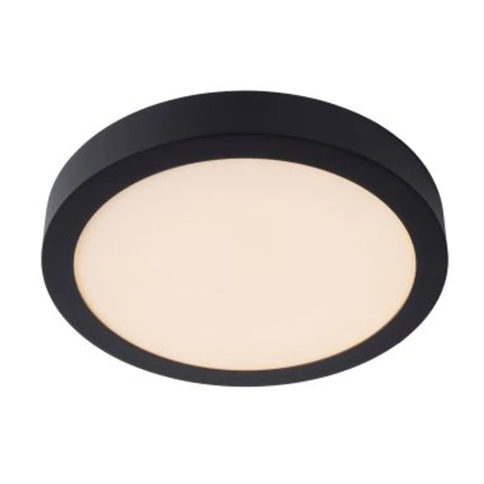 Lucide BRICE-LED Plafonnier Dimbaar 30W Ø30cm IP44 Zwart