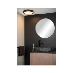 Lucide BRICE-LED Plafonnier Dimbaar 30W Ø30cm IP44 Zwart