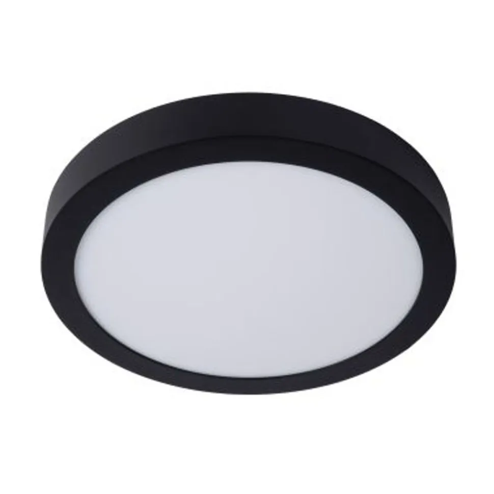 Lucide BRICE-LED Plafonnier Dimbaar 30W Ø30cm IP44 Zwart