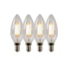 Lucide C35 - Filament lamp - Ø 3,5 cm - LED Dimb. - E14 - 4x4W 2700K - Transparant - Set van 4