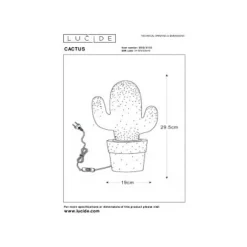 Lucide CACTUS - Tafellamp - Ø 20 cm - E14 - Groen