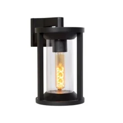 Lucide CADIX - Wandlamp Buiten - 1xE27 - IP65 - Zwart
