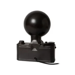 Lucide CAMERA. Tafellamp-Zwart-1xE14-25W-Kunsts.