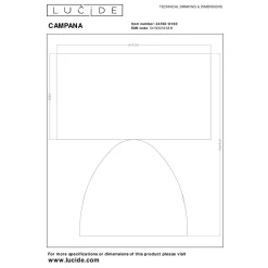 Lucide CAMPANA Tafellamp-Transp.-1xE27-40W-Glas