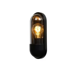 Lucide CAPSULE Wandlamp Buiten-Zwart-1xE27-15W-IP54
