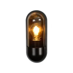Lucide CAPSULE Wandlamp Buiten-Zwart-1xE27-15W-IP54