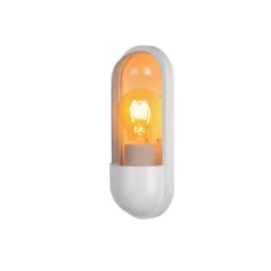 Lucide CAPSULE Wandlamp Buiten-Wit-1xE27-15W-IP54-Kunsts.