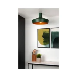 Lucide CARDIFF - Plafonnière - Ø 40 cm - 1xE27 - IP21 - Groen