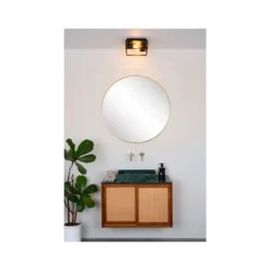 Lucide CARLYN - Plafonnière Badkamer - 2xE14 - IP54 - Zwart