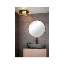 Lucide CARLYN - Plafonnière Badkamer - 2xE14 - IP54 - Zwart