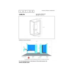 Lucide CARLYN - Wandlamp Badkamer - 1xE14 - IP54 - Zwart