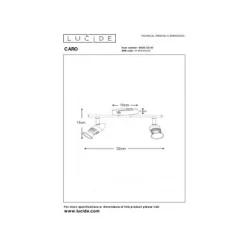 Lucide CARO Plafondspot-Zwart-2xGU10-5W-Metaal