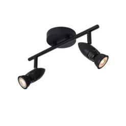 Lucide CARO Plafondspot-Zwart-2xGU10-5W-Metaal