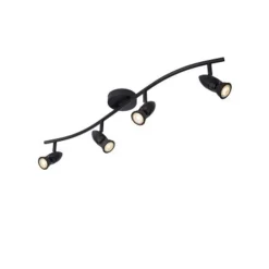 Lucide CARO Plafondspot-Zwart-4xGU10-5W-Metaal