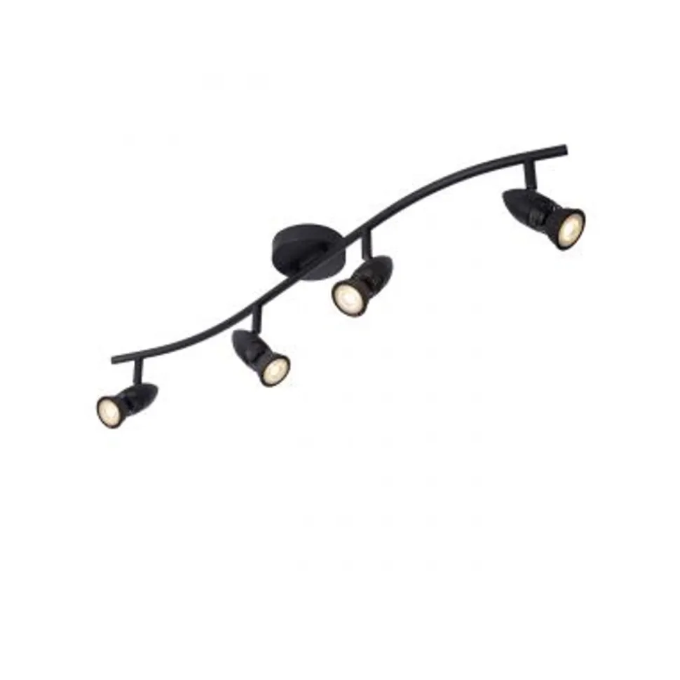 Lucide CARO Plafondspot-Zwart-4xGU10-5W-Metaal