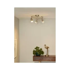 Lucide CARO-LED - Plafondspot - Ø 31 cm - LED - GU10 - 3x5W 2700K - Mat chroom