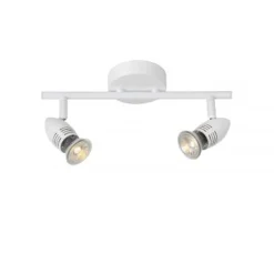Lucide CARO-LED - Plafondspot - LED - GU10 - 2x5W 2700K - Wit