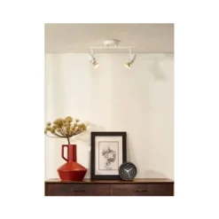 Lucide CARO-LED - Plafondspot - LED - GU10 - 2x5W 2700K - Wit