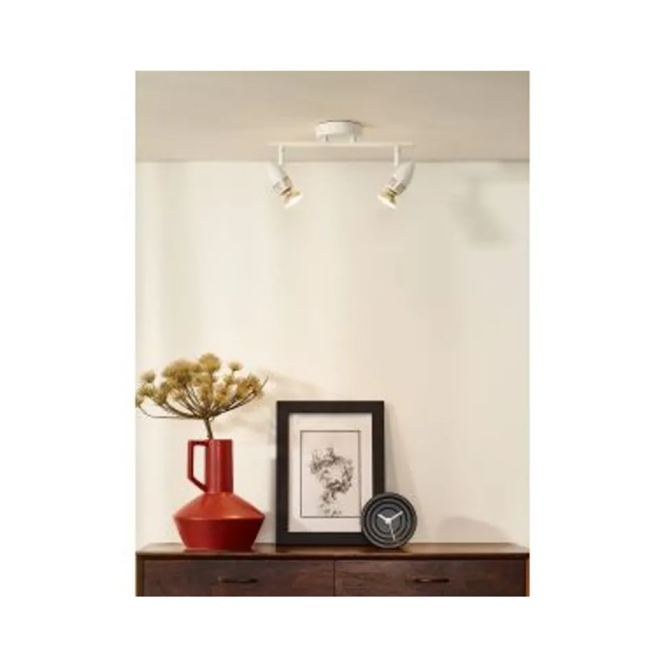 Lucide CARO-LED - Plafondspot - LED - GU10 - 2x5W 2700K - Wit