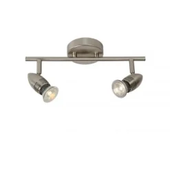 Lucide CARO-LED - Plafondspot - LED - GU10 - 2x5W 2700K - Mat chroom