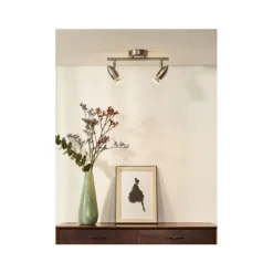 Lucide CARO-LED - Plafondspot - LED - GU10 - 2x5W 2700K - Mat chroom