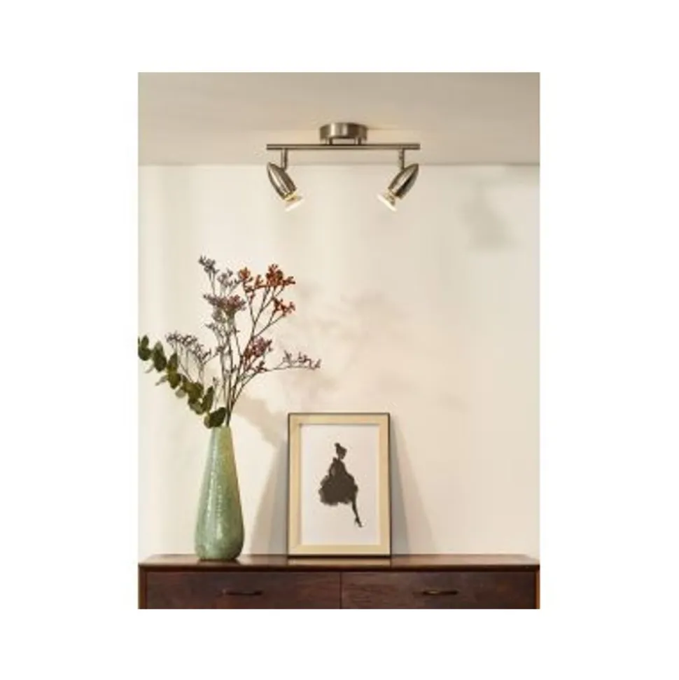 Lucide CARO-LED - Plafondspot - LED - GU10 - 2x5W 2700K - Mat chroom