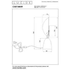 Lucide CASTAMAR Tafellamp-Chroom-LED-3W-3000K-Staal