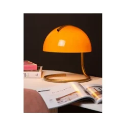 Lucide CATO Tafellamp-Oranje-Ø23,5-1xE27-40W-Glas