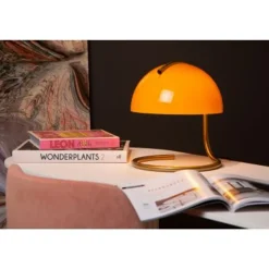 Lucide CATO Tafellamp-Oranje-Ø23,5-1xE27-40W-Glas