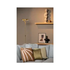 Lucide CELESTE Vloerlamp-Mat Go.-Ø28-LED Dimb.-21W-2700K