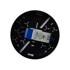 Lucide CERES-LED - Plafonnière Badkamer - Ø 21,5 cm - LED Dimb. - 1x30W 3000K - IP44 - Zwart Lucide