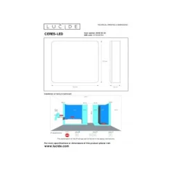 Lucide CERES-LED - Plafonnière Badkamer - LED Dimb. - 1x30W 3000K - IP44 - Zwart Lucide