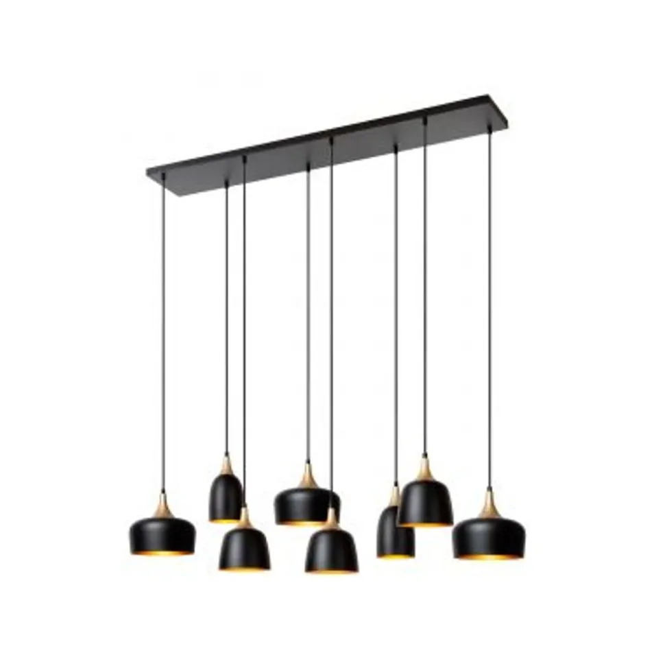 Lucide CHAYANNE Hanglamp-Zwart-8xE14-40W-Alumin.