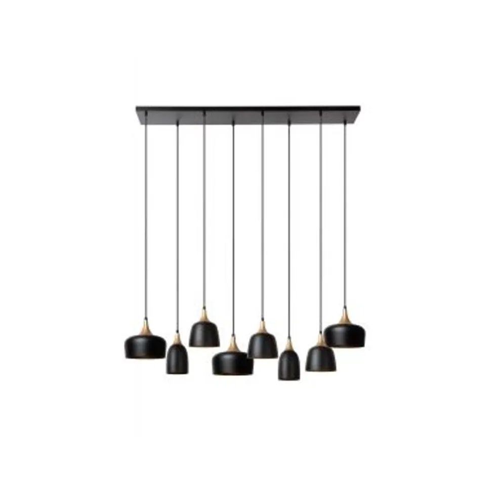 Lucide CHAYANNE Hanglamp-Zwart-8xE14-40W-Alumin.
