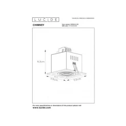 Lucide CHIMNEY - Inbouwspot - 1xGU10 - Zwart Lucide