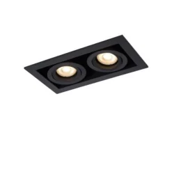 Lucide CHIMNEY - Inbouwspot - 2xGU10 - Zwart Lucide