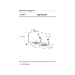 Lucide CHIMNEY - Inbouwspot - 2xGU10 - Zwart Lucide