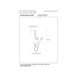 Lucide CHIMP. Wandlamp-Zwart-1xE27-60W-Kunsts.