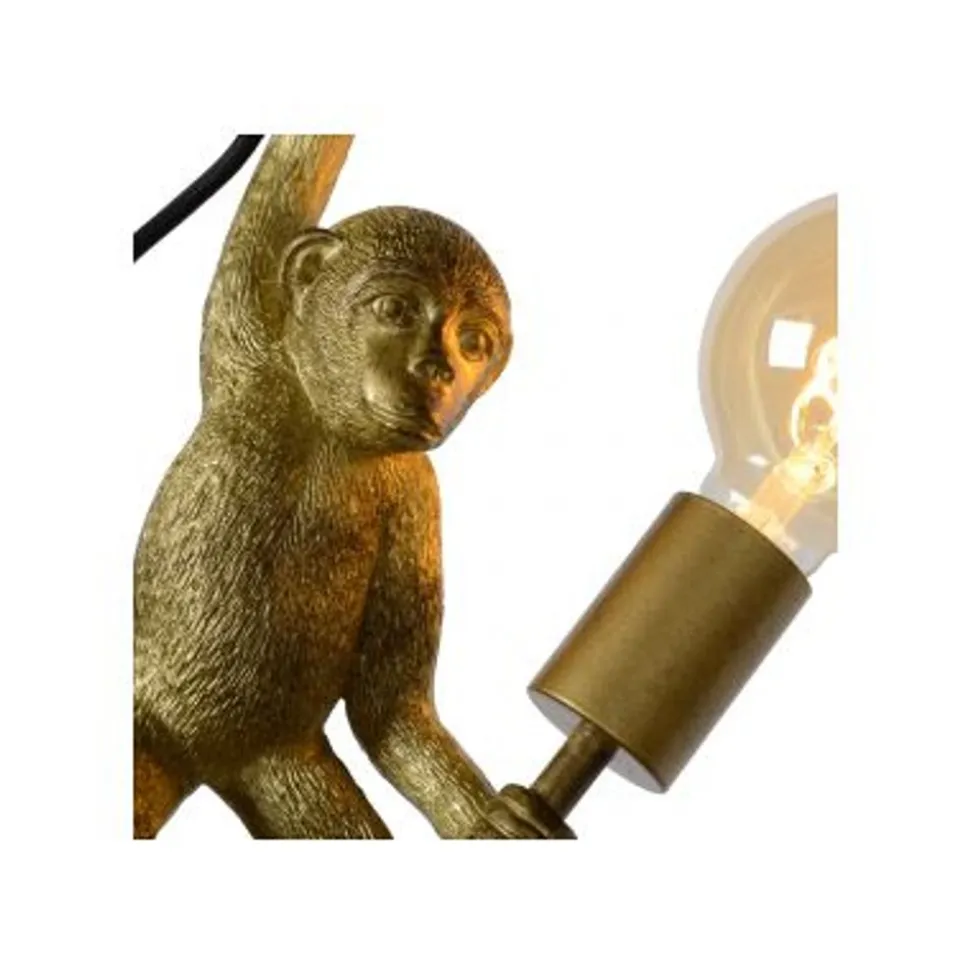 Lucide CHIMP. Wandlamp-Zwart-1xE27-60W-Kunsts.