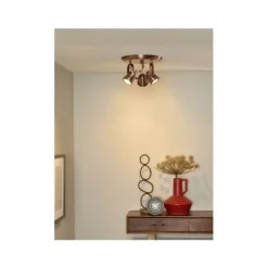 Lucide CIGAL - Plafondspot - Ø 27 cm - LED - GU10 - 3x5W 2700K - Koper